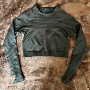 Women's Alphalete Long Sleeve Compression Ribbed Top